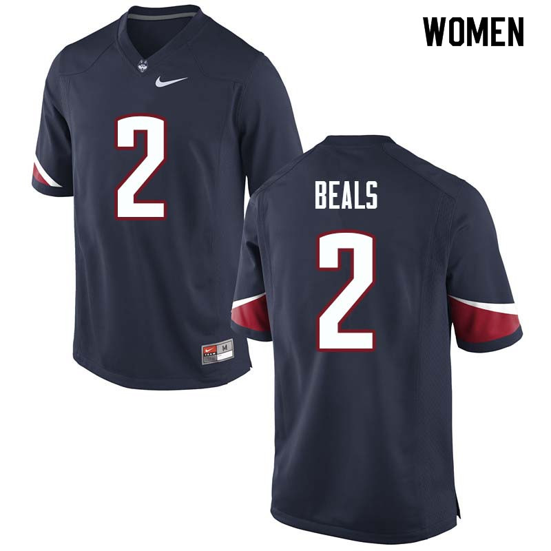 Women #2 Tyraiq Beals Uconn Huskies College Football Jerseys Sale-Navy - Click Image to Close